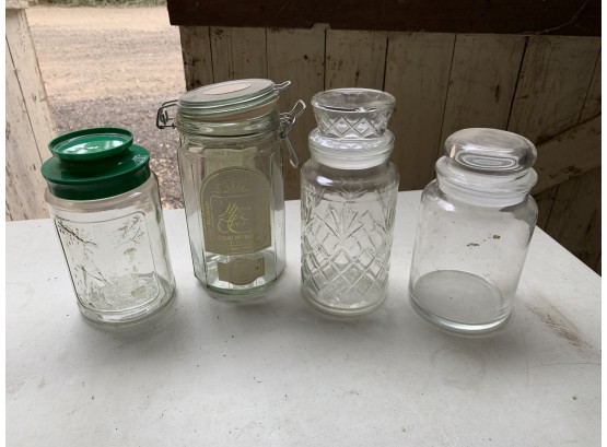 Lidded Glass Canisters