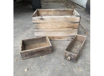 Wooden Boxes And Drawer