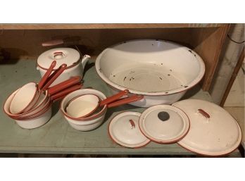 Red And White Enamelware