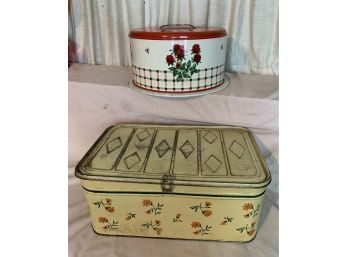 Cake Carrier And Bread Box