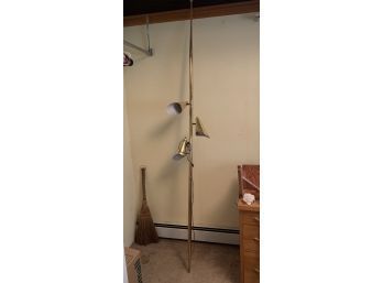 Mid Century Gold Tone Pole Lamp