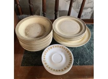 China Plates And Corelle Saucers