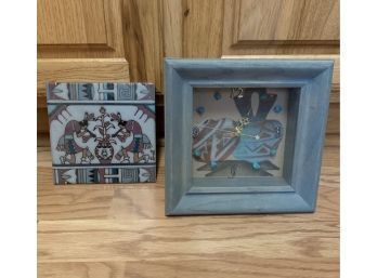 Native American Clock And Tile