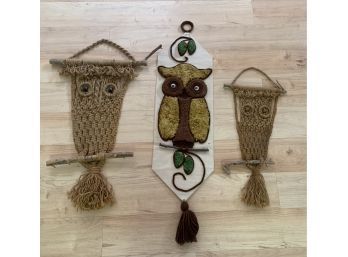 Macrame Owls And Latch Hook Owl
