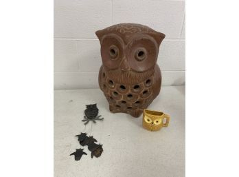 Owl Chime, Owl Half Mug, Large Owl Lantern/planter