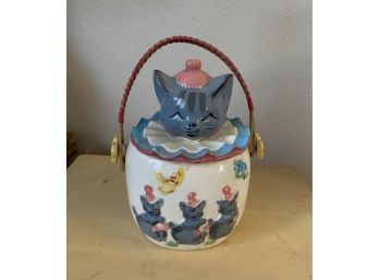 Vintage Cat Cookie Jar Filled With Green Stamps