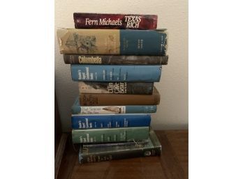 Stack Of Books Including Readers Digest Condensed Books..