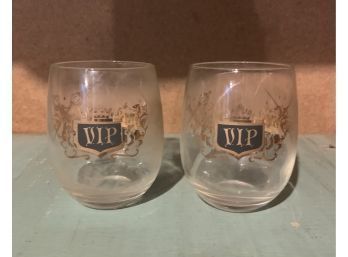Mid Century VIP Stemless Wine Glasses