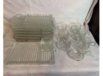 Snack Set, 8 Plates And 8 Cups