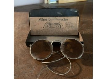 Antique Albex Eye Protector And Case