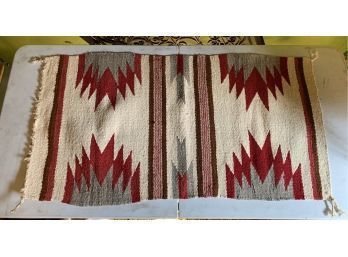 Red And Cream Southwestern Rug
