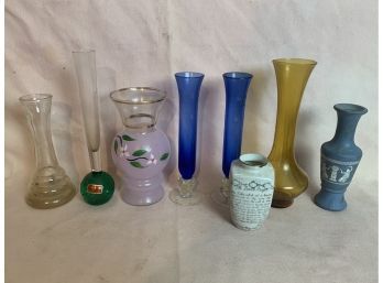 Small Vases In A Variety Of Colors