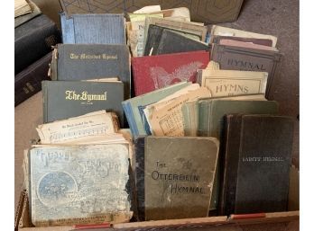 Box Of Vintage And Antique Hymnals