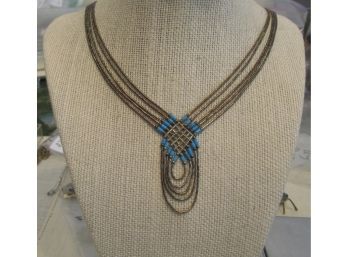 Native American Sterling Silver Heishi Necklace