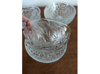 Glass Bowls With Grape Design