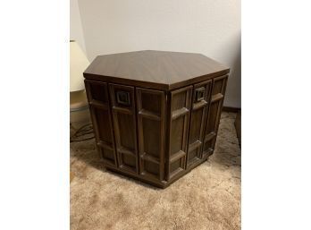 Hexagon Side Table With Storage