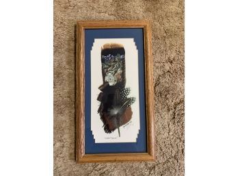 Janet LeRoy Hand Painted Feather Art Print