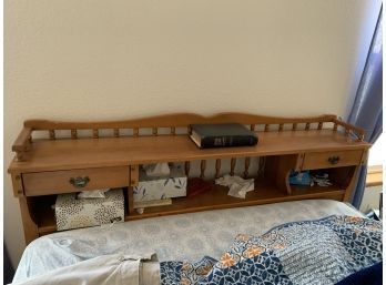 Double/full Headboard With Shelves And Drawers - Frame Included