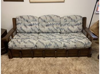 1970s Wood Frame Couch