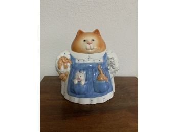 Clay Art San Francisco Mama Cat Cookie Jar