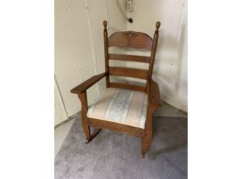 Rocking Chair With Padded Seat And Removable Padded Back Rest