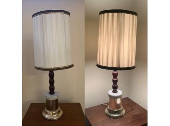 Pair Of Vintage 3 Way Light Table Lamps