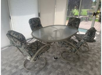 Patio Table With 6 Chairs And A Footstool