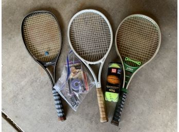 Tennis Rackets, Tennis Balls, And Grip Tape