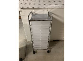 Ten Drawer Rolling Storage Cart (#2)
