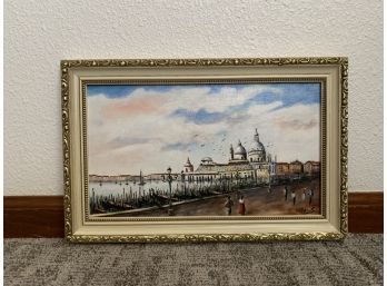 Venetian Landscape Oil Painting - Signed By Artist