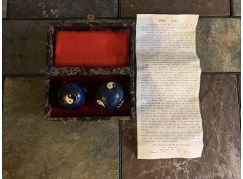Iron Ball Set In Case With History Info
