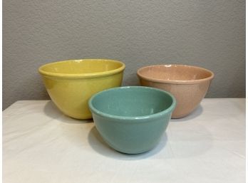 Vintage Speckled Mixing Bowls Set Marked USA