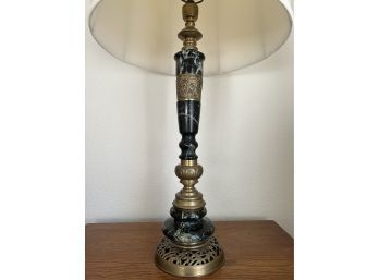 Mid Century Frederick Cooper Brass And Marble Asian Table Lamp