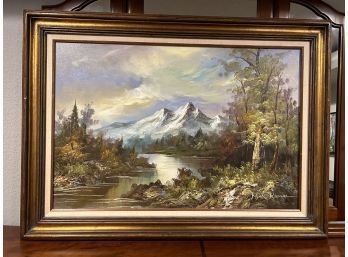 Autumn View Framed Painting Artist Signed