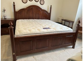 King Size Four Poster Solid Cherry Bed