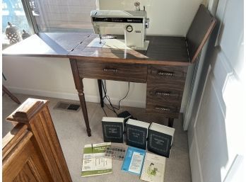 Sears Kenmore Sewing Machine With Attachments And Instructions