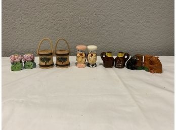 Assortment Of Vintage Salt And Pepper Shakers
