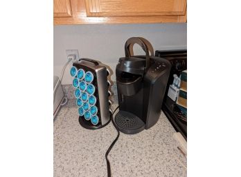 Kuerig Coffee Maker And K Cup Holder With Coffee