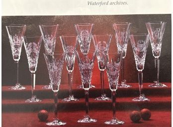 12 Days Of Christmas Waterford Crystal Flutes Full Set **$100 Reserve**