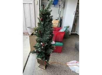 4ft 7in Light Up Artificial Christmas Tree Decor