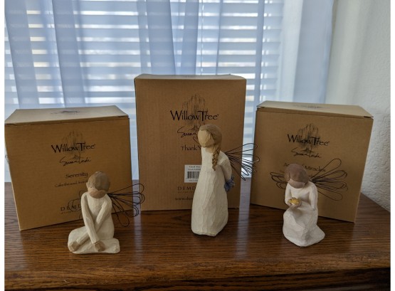 3 Willows Figurines Serenity, Thank You, Miracles