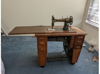 Antique White Co Sewing Machine