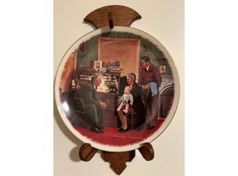 Gorham Fine China Norman Rockwell The Annual Visit Collectible Plate