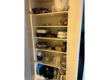 Contents Of Shelves - Small Kitchen Appliances, Chargers, Reuseable Bags And More