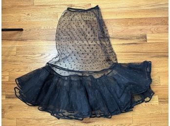 1950s Styled By Florell Black Crinoline Petticoat