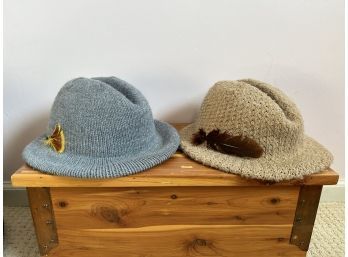 2 Hansen Knit Fedoras Hats