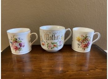 Hammersley Floral Mugs And Mother Floral Mug
