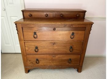 Antique 5 Drawer Chest Of Drawers Dresser