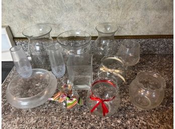 Clear Glass Vase Assortment