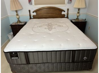 Queen Size Headboard And Frame With Stearns And Foster Mattress And Box Spring